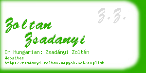 zoltan zsadanyi business card