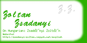 zoltan zsadanyi business card